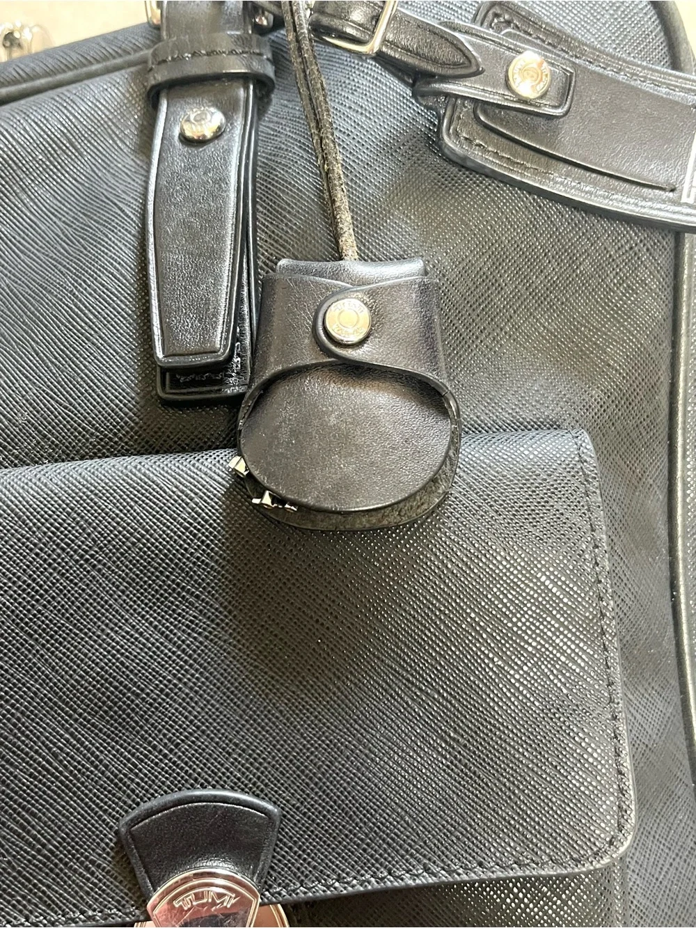 Tumi Black Leather Briefcase Bag (Read First)
